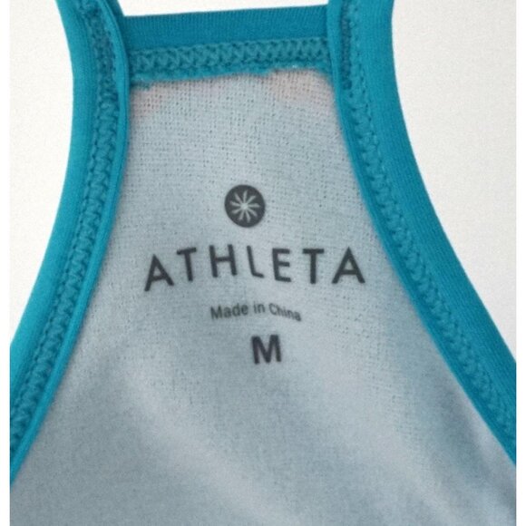 Athleta Shoreline Blue Stretch Scoop Neck Beach Dress Size Medium - Picture 6 of 7